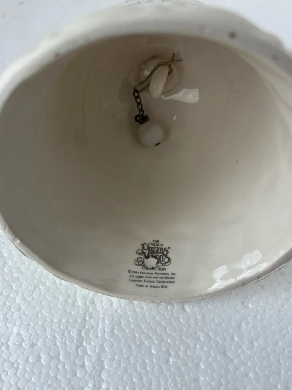 Vtg. Enesco Precious Moments Porcelain Bell 